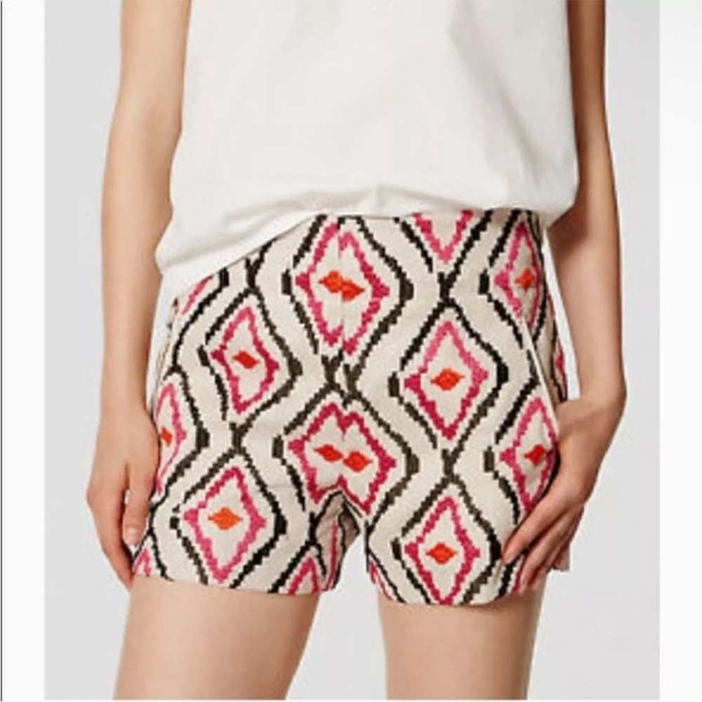 LOFT The Riviera Embroidered Linen Shorts - Picture 5 of 5